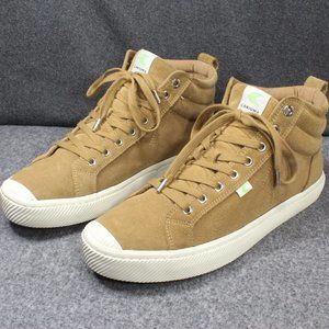 Cariuma OCA High Top Suede Sneaker, Brown Tan, Men's Size 12 (11.5), Womens 13.5